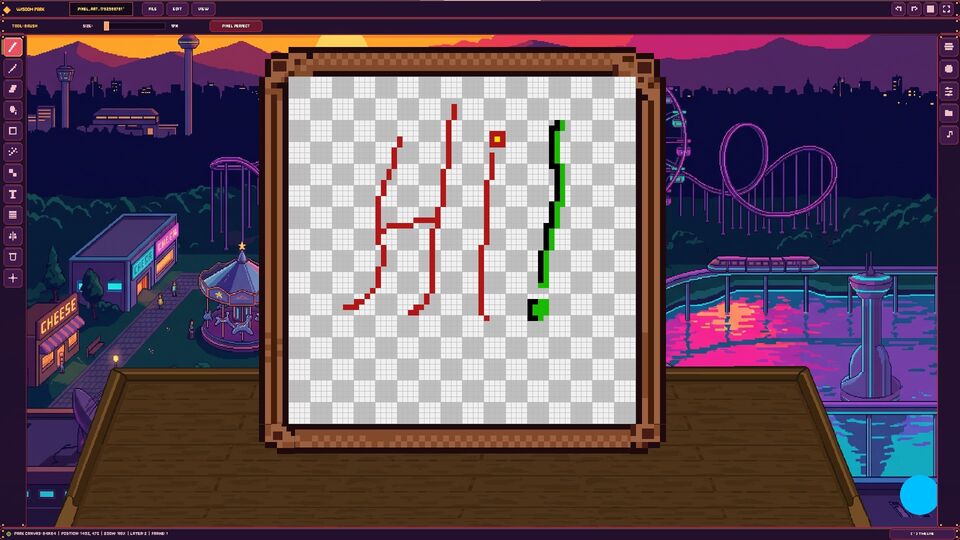 wisdomPark pixel-art workspace